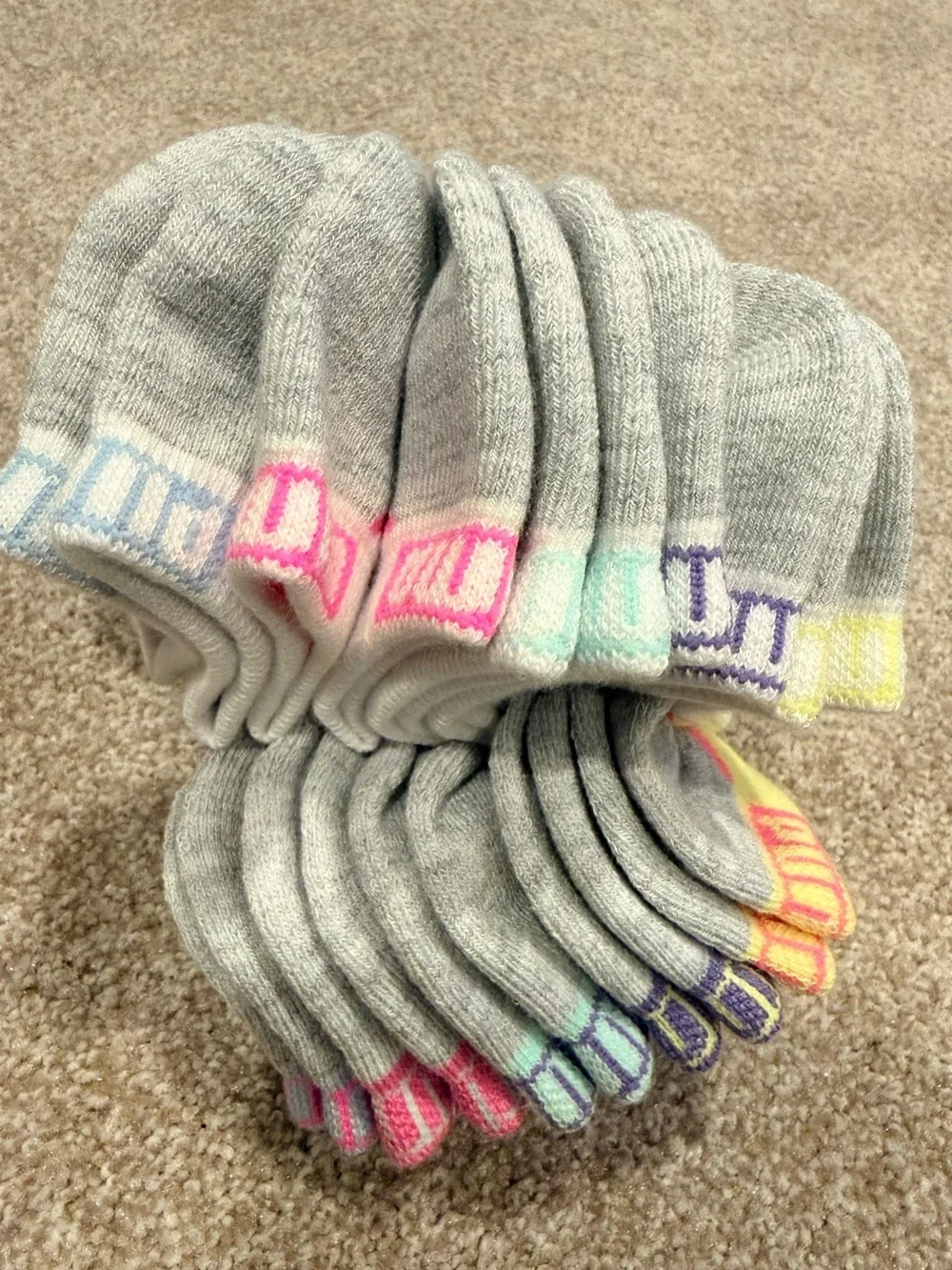 NWT Puma kids 10 pair low cut Dry Cell Moisture Wicking socks